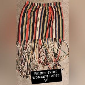 Women’s fringe skirt. Excellent condition. Worn one time.